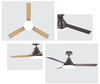 FAN CEILING 22W WOOD BROWN BLADES (22083 Zambelis) - Zambelis