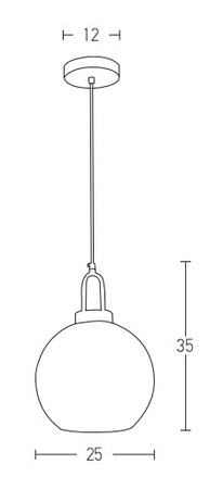 PENDANT LIGHT GLASS 1XE27 MAX 40W (19177 Zambelis) - Zambelis