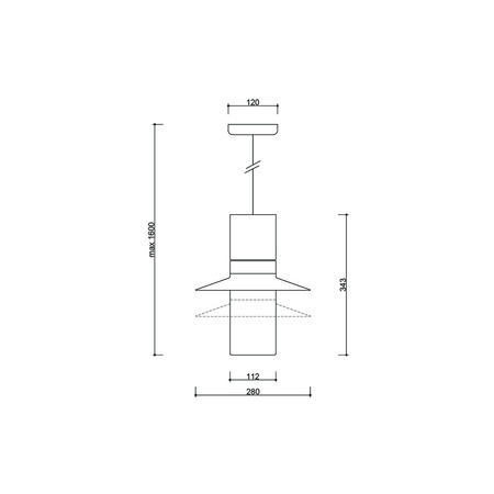 CAPONIO A czerwonopomarańczowa sufitowa lampa wisząca (CPA11212P0) - Ummo