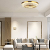 CEILING LED LIGHT 55W 3000K METAL-CRYSTAL ANTIQUE BRASS (23049 Zambelis) - Zambelis
