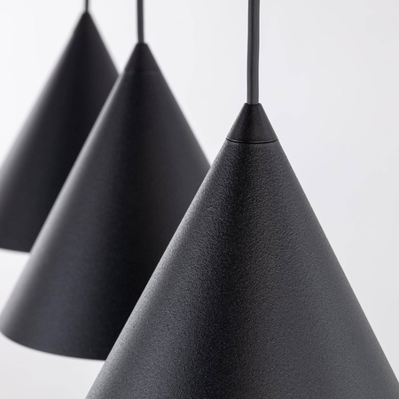 CONO BLACK LAMPA WISZĄCA 3 S LISTWA (10068) - TK Lighting