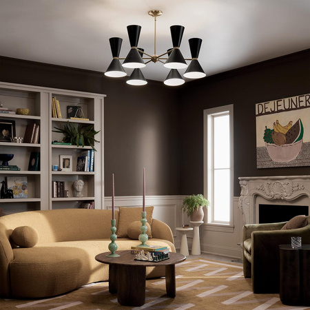 Żyrandol Phix - 12 źródeł światła - Szampański brąz (KL-PHIX-6-CBB) - Elstead Lighting