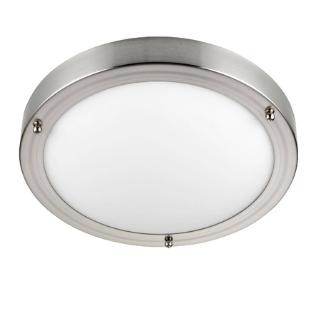 Plafon Portico LED satin Nickel IP44 9W (54675) - Saxby