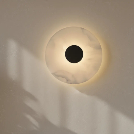 Marmurowy kinkiet Dalinia 1xLED czarny (WL0114-BK) - Yaskr