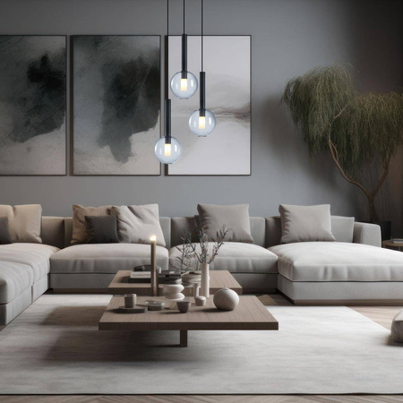 Lampa wisząca NIKO BLACK 3 (ML0333) - Milagro