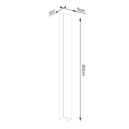 Kinkiet FREYA 90 ochra czerwona (TH.336) - Thoro Lighting