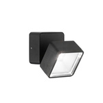Lampa ścienna / Kinkiet OMEGA SQUARE Czarny (OMEGA_AP_SQUARE_NERO_4000K) - Ideal Lux