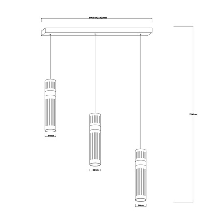 Lampa wisząca Ambiente 3 LED CCT grafitowa (LP-1510/3L grafit) - Light Prestige