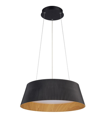 Lampa wisząca z efektownym kloszem FRILL LED czarna 45 cm (ST-DL6487-BK) - Step into Design