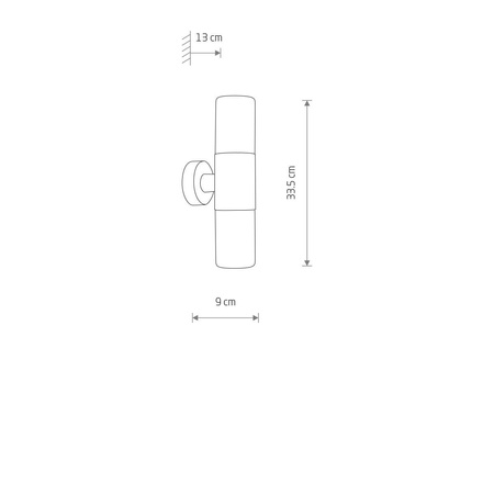 Podwójny kinkiet zewnętrzny IDA (11372) - Nowodvorski