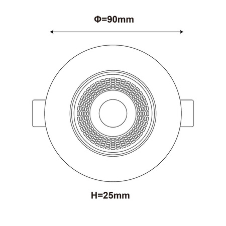 Ruchome oczko podtynkowe Plus białe LED CCT (LP-1506/1RS WH) - Light Prestige