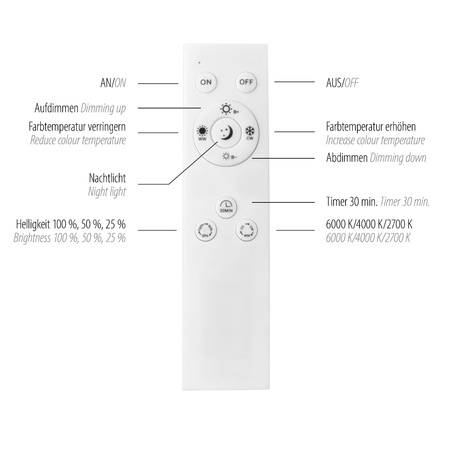 OSKO LAMPA SUFITOWA BIAŁA (14215-16) - Paul Neuhaus