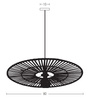 PENDANT LIGHT BAMBOO METAL 1XE27 WHITE (19106 Zambelis) - Zambelis