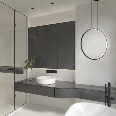 Lampa Wisząca Loop M Zmienna Barwa Światła LED czarna IP44 (PL0119-85-CCT-BK) - Yaskr