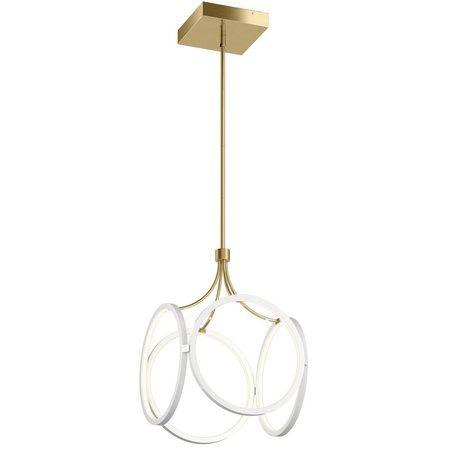 Lampa wisząca LED Ciri - Biała/ Szampańskie złoto (QN-CIRI-P-WH) - Quintiesse