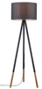 Neordic Rurik Lampa podłogowa max. 1x20W E27 230V Szary/Drewno Tkanina/Metal/Drewno   (PL79633) - PAULMANN