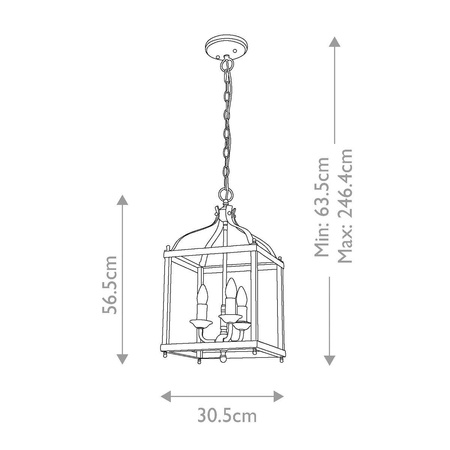 Lampa wisząca  Larkin (KL-LARKIN-P-M-OZ) - Elstead Lighting