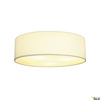 TENORA CL-1, lampa sufitowa, TC-(D,H,T,Q)SE, okrągła, biały abażur, Ø/W 50/15 cm, maks. 3x23W (156051) - SLV