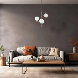Lampa wisząca ESTERA WOOD ORZECH 3 PŁ (10271) - TK Lighting