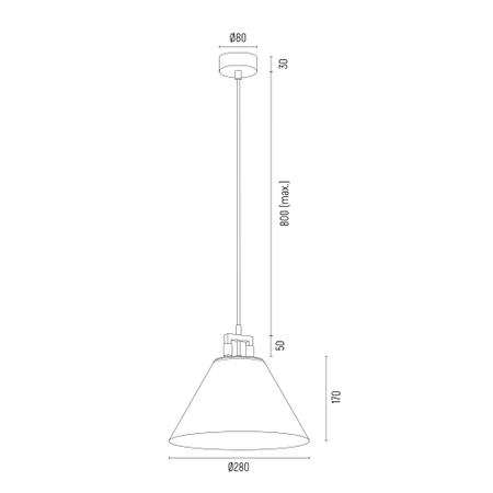 Lampa wisząca 1 pł. ORTE (4915) - Argon