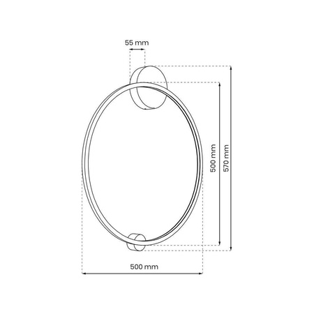 Kinkiet Saturno 50 cm Gold 25W LED (ML8859) - Milagro