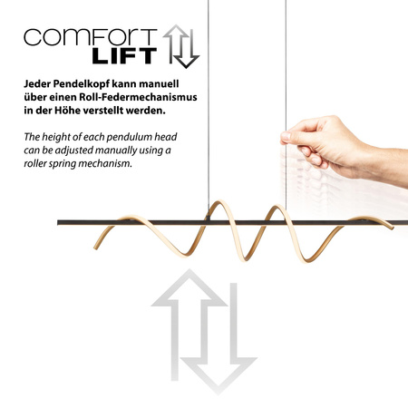 EMANDA LAMPA WISZĄCA MOSIĄDZ/CZARNY (19113-68) - Paul Neuhaus