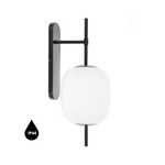 EPLI MINI W czarna lampa ścienna / kinkiet z podwyższoną szczelnością IP44 (EMK120S0) - Ummo