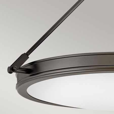 Średni półplafon Collier - 4 źródła światła - Zgaszona czerń (HK-COLLIER-SF-M-BX) - Elstead Lighting