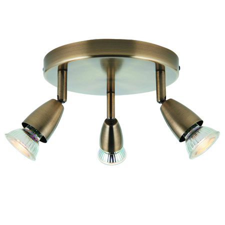 Lampa sufitowa Amalfi 3lt round antique brass 35W (60997) - Saxby
