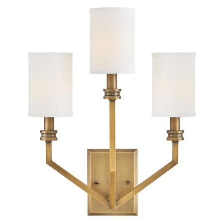 Kinkiet Moore - 3 źródła światła - Klasyczny mosiądz (HK-MOORE-WB3-HB) - Elstead Lighting