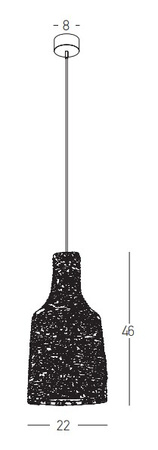 PENDANT LAMP NATURAL BRAIDED WHEAT 1XE27 (22171 Zambelis) - Zambelis