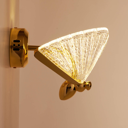 Lampa ścienna BEE LED złota 18 cm (ST-W0612-1S) - Step into Design