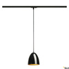 PARA CONE 14, lampa wisząca, LED GU10 51 mm, okrągła, kolor czarny/złoty, Ø/W 13,3/14, z adapterem 1-fazowym czarnym (143990) - SLV