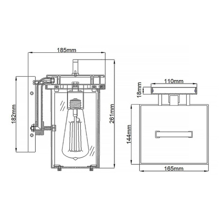 Kinkiet zewnętrzny Glenview (FE-GLENVIEW-S) - Elstead Lighting