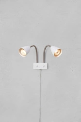 CIRO Wall 2L White/Steel (108900) Markslojd