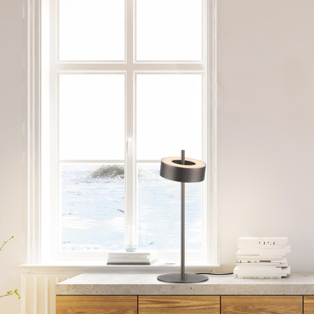 Lampa stołowa ściemnialna, sterowana Smart Q-ROTATE BRĄZOWA (4324-34) - Paul Neuhaus