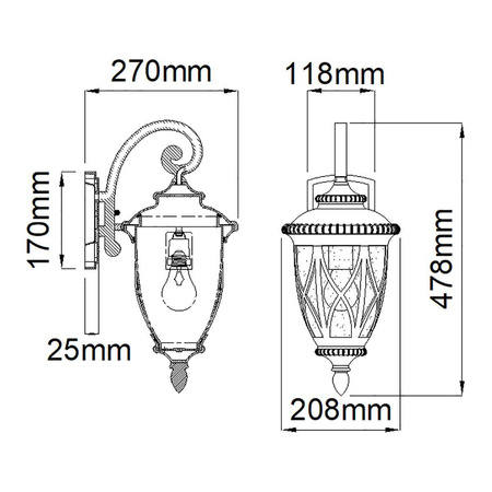 Kinkiet zewnętrzny Admirals Cove (KL-ADMIRALS-COVE-M) - Elstead Lighting