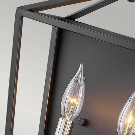 Kinkiet Stinson - 2 źródła światła - Czarny/ Polerowany nikiel (QN-STINSON2-BK) - Quintiesse