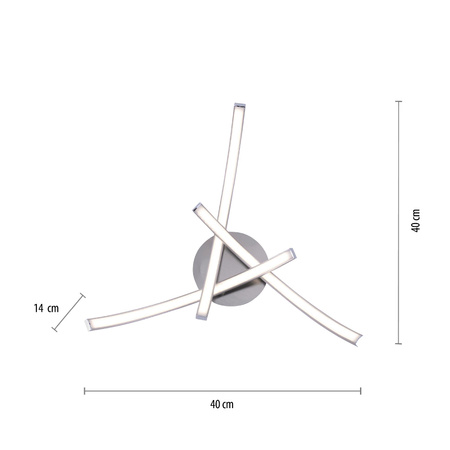 VALERIE LAMPA SUFITOWA STALOWY (15341-55) - Paul Neuhaus