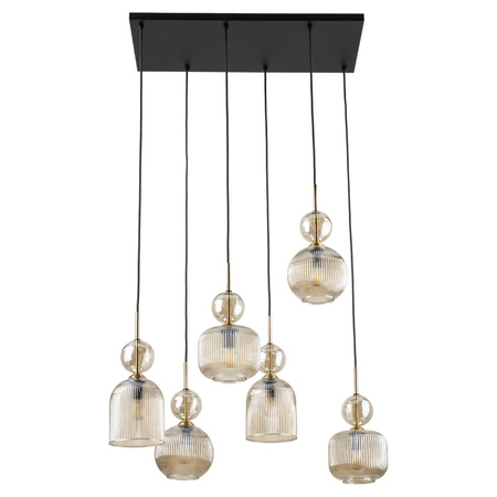 SOPHIA COGNAC LAMPA WISZĄCA 6XE14 (11044) - TK Lighting