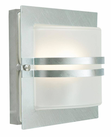 Kinkiet zewnętrzny BERN 651 GALVANIZED E27 LED 9W SATIN SHADE Norlys