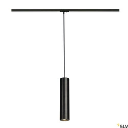 ENOLA_B, lampa wisząca do szyny wysokonapięciowej 1-fazowej, QPAR51, kolor czarny, maks. 50W, z adapterem 1-fazowym czarnym (143960) - SLV