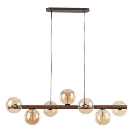 ESTERA WOOD ORZECH BURSZTYN LAMPA WISZĄCA 7XG9 (11096) - TK Lighting