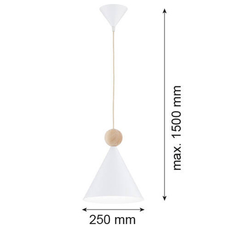 Wisząca lampa w stylu skandynawskim KEGEL M (8629) - Argon