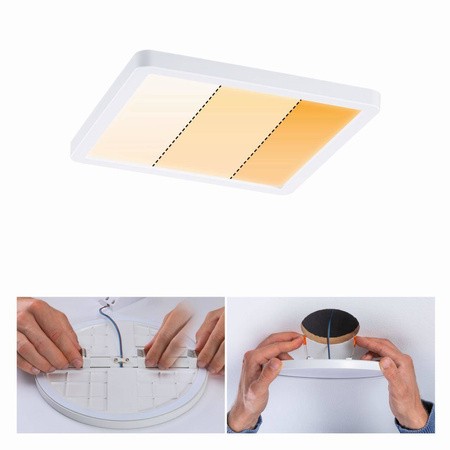 Plafoniera VariFit AREO LED DIM 13W 1200lm 2000-4000K 175x175mm IP44 230V biały matowy / tworzywo sztuczne (PL92993) - PAULMANN