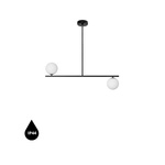 SUGURI C czarna lampa sufitowa w rozmiarze M z podwyższoną szczelnością IP44 (SGC322RS6) - Ummo