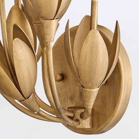 Designerski kinkiet Flora - 3 źródła światła - Oksydowane złoto (QN-FLORA-3W-GD) - Quintiesse