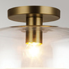 Półplafon Sylvia - 1 źródło światła - Szczotkowane złoto (ALM-SYLVIA-SF-BG-CL) - Elstead Lighting