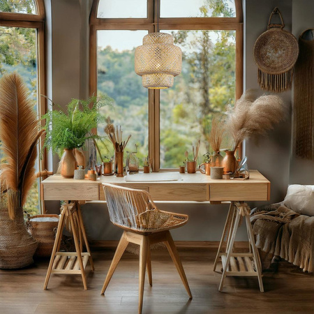 Lampa w stylu boho nad stół HESTIA 1xE27 (ML1808) - Milagro