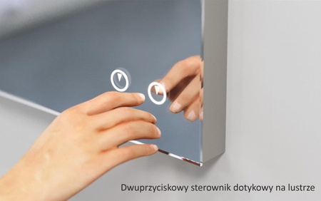 Lustro prostokątne ASTON PLUS w ramie z oświetleniem LED - MCJ